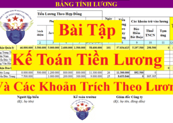 Bài tập kế toán tiền lương và các khoản trích theo lương có lời giải