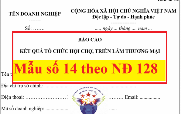 Mẫu báo cáo kết quả tổ chức hội chợ, triển lãm thương mại