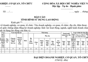 Cách làm báo cáo tình hình sử dụng lao động theo mẫu mới nhất năm 2025