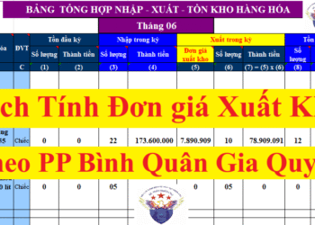 Cách tính giá xuất kho theo phương pháp Bình Quân Gia Quyền