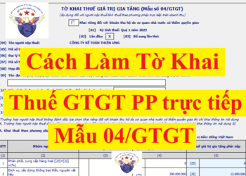 Hướng dẫn lập tờ khai thuế GTGT mẫu 04/GTGT trực tiếp 2025