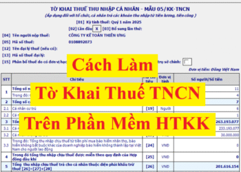 Cách làm tờ khai thuế TNCN theo quý, tháng 2025 mới nhất