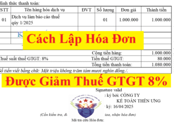Cách lập hóa đơn được giảm thuế GTGT còn 8% theo nghị định 180 và nghị quyết 174