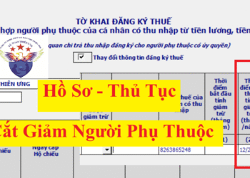 Thủ tục cắt giảm người phụ thuộc 2025 trên phần mềm HTKK
