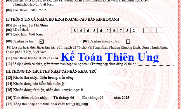 Quy định về chứng từ khấu trừ thuế TNCN điện tử 2025