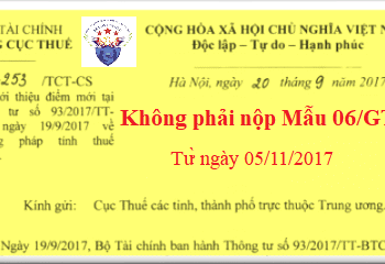 Không cần phải nộp mẫu 06/GTGT đăng ký pp khấu trừ
