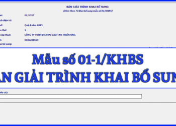 Mẫu số 01-1/KHBS Bản giải trình khai bổ sung theo TT 80/2021