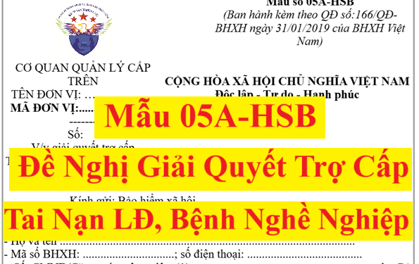 Mẫu 05A-HSB theo quyết định 166/QĐ-BHXH