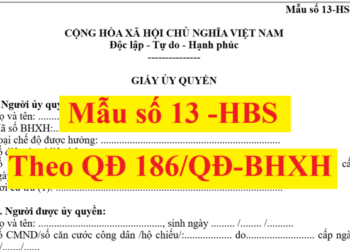 Mẫu số 13-HSB theo Quyết định 186/QĐ-BHXH