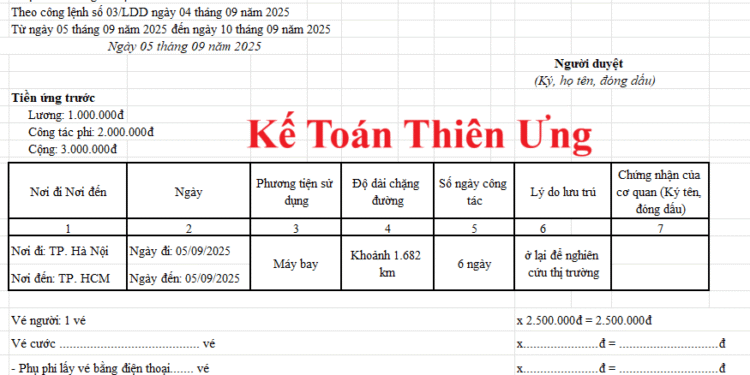 Mẫu giấy đi đường theo thông tư 200 và TT 133 mới nhất 2025