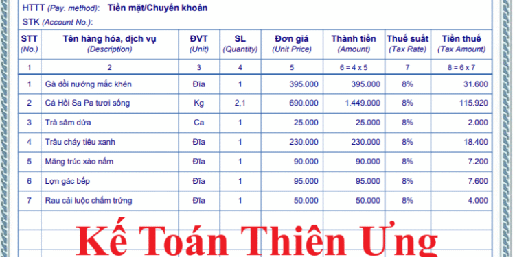 Mẫu hóa đơn giá trị gia tăng điện tử theo thông tư 78, NĐ 123