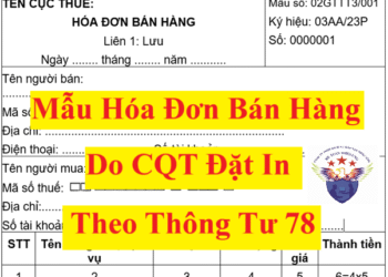 Mẫu Hóa đơn bán hàng do Cục Thuế phát hành đặt in
