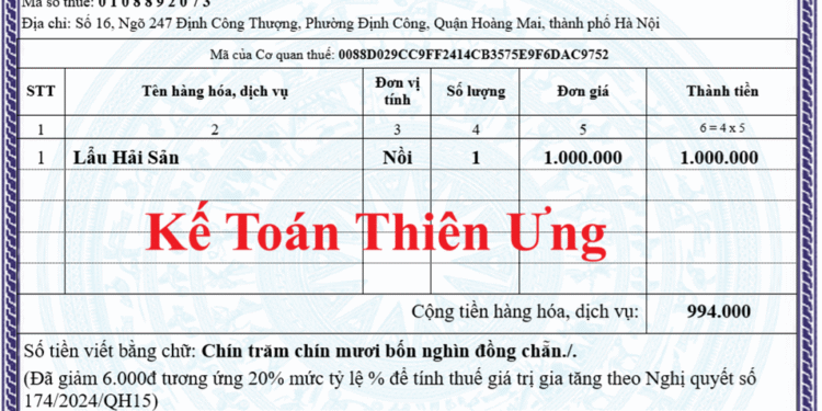 Cách lập hóa đơn bán hàng được giảm thuế GTGT theo NĐ 180/2024/NĐ-CP