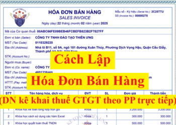Cách lập hóa đơn bán hàng điện tử (Hóa đơn bán hàng thông thường trực tiếp)