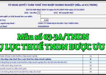 Mẫu số 03-3A/TNDN Phụ lục thuế thu nhập doanh nghiệp được ưu đãi theo TT 80/2021