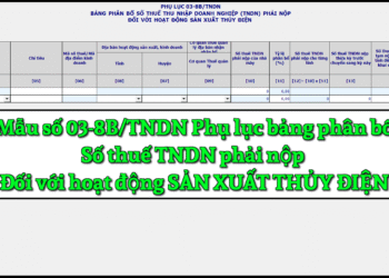 Mẫu số 03-8B/TNDN Phụ lục bảng phân bổ số thuế thu nhập doanh nghiệp phải nộp theo TT 80/2021