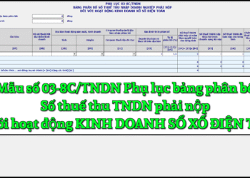 Mẫu số 03-8C/TNDN Phụ lục bảng phân bổ số thuế thu nhập doanh nghiệp phải nộp theo TT 80/2021