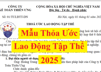 Mẫu thỏa ước lao động tập thể 2025 mới nhất của doanh nghiệp