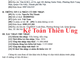 Mẫu thư xác nhận thu nhập để quyết toán thuế TNCN 2025 mới nhất