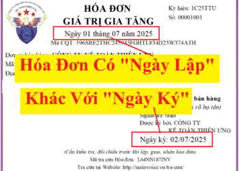 Kê khai hóa đơn có ngày lập và ngày ký khác nhau