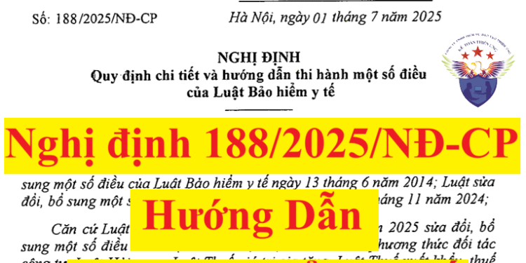 Nghị định 188/2025/NĐ-CP hướng dẫn Luật Bảo hiểm y tế