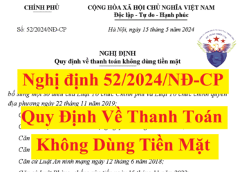 Nghị định 52/2024/NĐ-CP quy định về thanh toán không dùng tiền mặt