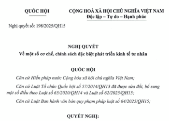 Nghị quyết 198/2025/QH15 chính sách miễn giảm thuế TNDN, TNCN, Môn Bài