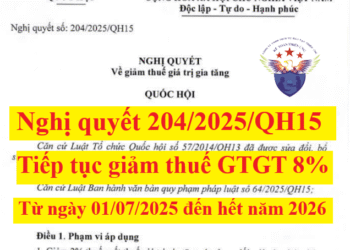 Tiếp tục giảm thuế GTGT 8% từ ngày 01/7/2025 đến hết ngày 31/12/2026