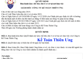Mẫu quyết định ban hành quy chế dân chủ ở cơ sở mới nhất năm 2025