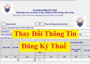 Thay đổi thông tin đăng ký thuế của cá nhân 2025