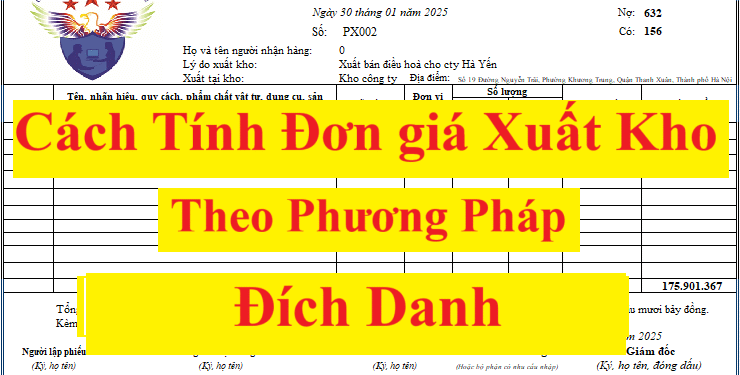 Cách tính giá xuất kho theo phương pháp thực tế đích danh