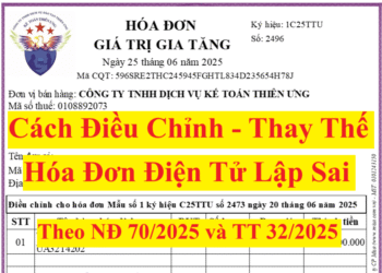 Cách xử lý hóa đơn điện tử có sai sót mới nhất năm 2025