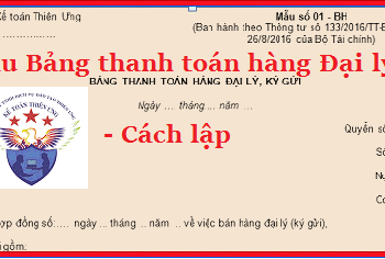 Mẫu bảng thanh toán hàng đại lý ký gửi theo Thông tư 133 và 200