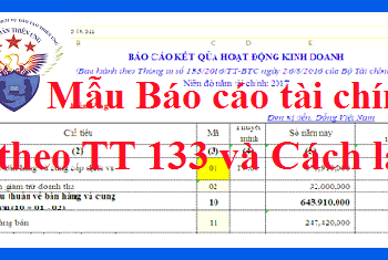 Cách làm báo cáo tài chính theo Thông tư 133 mới nhất