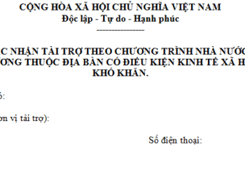 Biên bản xác nhận tài trợ cho địa bàn đặc biệt khó khăn mẫu 07/TNDN