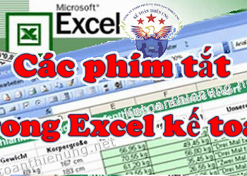 Các phím tắt trong Excel kế toán hữu ích