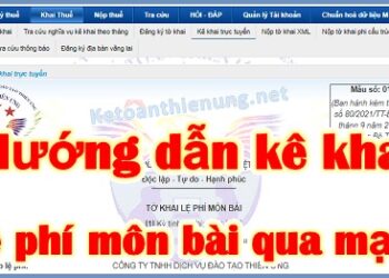 Cách kê khai Lệ phí môn bài năm 2025 qua mạng