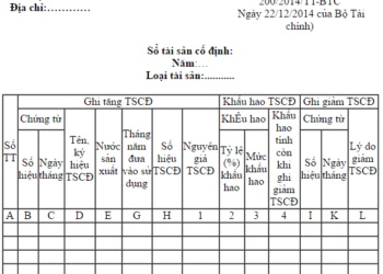 Cách lập sổ tài sản cố định theo Thông tư 200