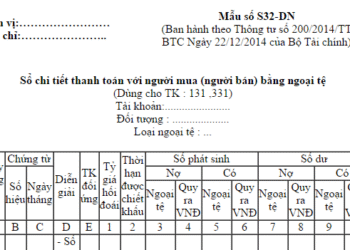 Cách lập Sổ chi tiết thanh toán với người mua (người bán) bằng ngoại tệ