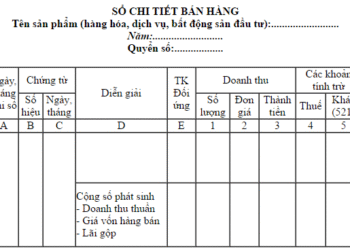 Cách lập sổ chi tiết bán hàng Mẫu S35-DN theo Thông tư 200
