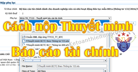 Cách nộp BCTC và Thuyết minh BCTC qua mạng 2020 – 2021