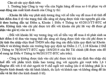 Chi phí lãi vay mua TSCĐ đưa vào nguyên giá TSCĐ