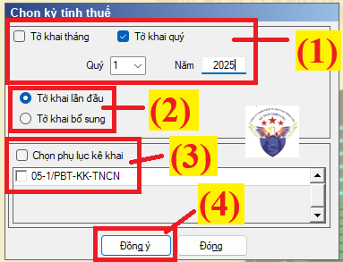 Chọn kỳ kê khai thuế TNCN Chọn kỳ kê khai thuế TNCN