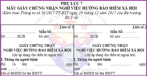 Giấy chứng nhận nghỉ việc hưởng BHXH mới nhất