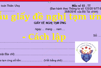 Mẫu Giấy đề nghị tạm ứng 03-TT theo Thông tư 133 và 200