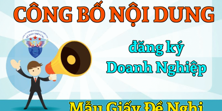 Giấy đề nghị công bố nội dung đăng ký doanh nghiệp