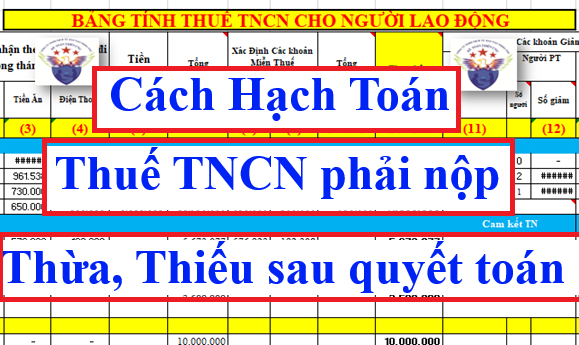 Hạch toán thuế TNCN