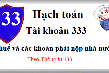 Tài khoản 333 Thuế và các khoản phải nộp nhà nước theo TT 133