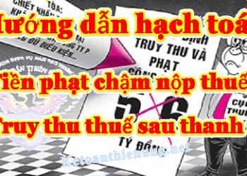 Cách hạch toán tiền chậm nộp thuế – Truy thuế thuế sau thanh tra