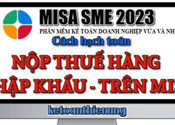 Hạch toán nộp thuế hàng nhập khẩu trên Misa